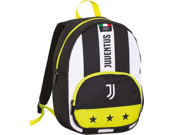 Juventus | Seven Zaino Small Juventus, Bianco Nero, Mono Scomparto con Tasca per Borraccia e Tasca Frontale, Capienza 14 Litri,