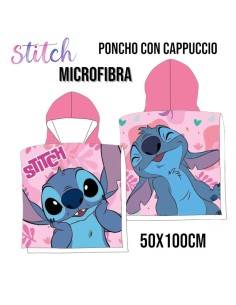 Lilo e stitch | Poncho Da Bagno Mare Con Cappuccio Stitch...
