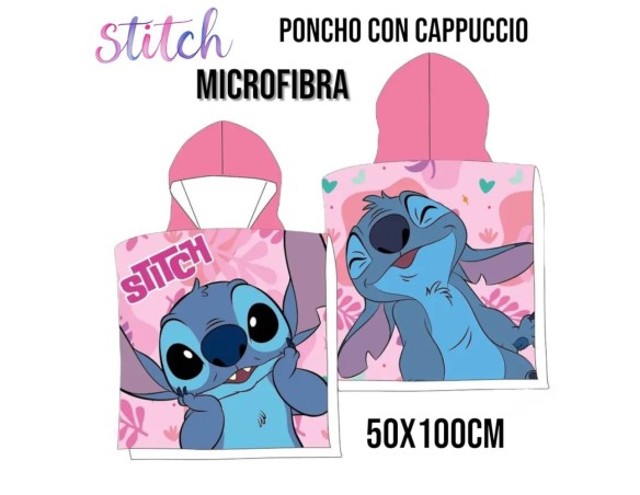 Lilo e stitch | Poncho Da Bagno Mare Con Cappuccio Stitch Disney