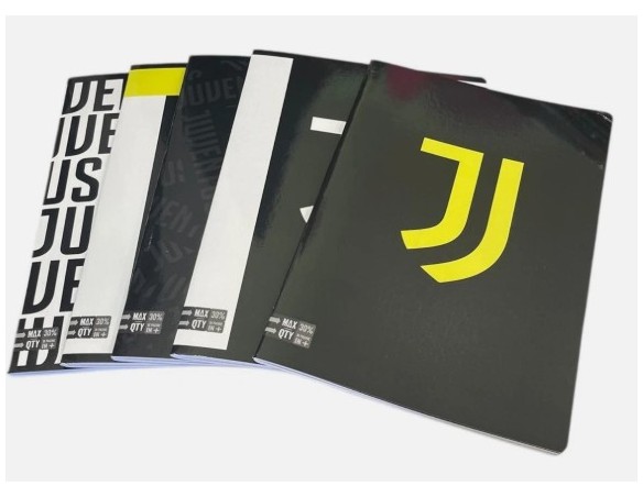 Quaderno maxi Juventus formato a4 rigatura 10MM E 5 MM quadrettino quadrettone
