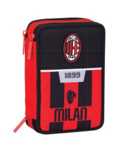 Milan | Astuccio Scuola Completo Seven 3 Zip Milan kick...
