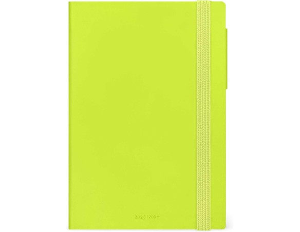 Legami - Agenda Settimanale 2025-2026, Chartreuse, 16 Mesi Medium, Diario da Settembre 2025 a Dicembre 2026, Chiusura con Elast