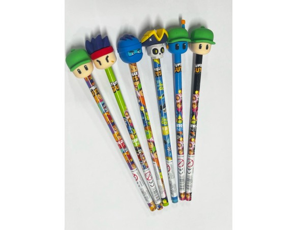 Matita con topper microiniezione STUMBLE GUYS matita HB scuola bambino