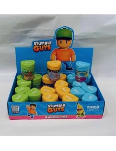 TEMPERINO 3 FORI CON CONTENITORE STUMBLE GUYS TINTA UNITA