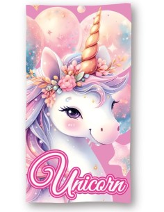 Unicorno | TELO MARE UNICORNO  BIMBA BAMBINA 70x140 ROSA...