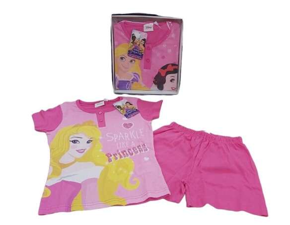 Principesse | PIGIAMA IN COTONE CORTO PRINCIPESSE PRINCESS FEMMINUCCIA BAMBINA 3-4-5-6 ANNI
