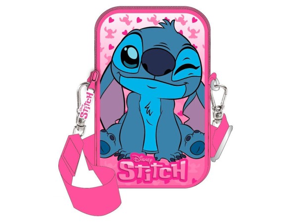 Stitch | Borsetta portacellulare per smartphone per bambini Disney Stitch [Misura 11x18x2 cm]