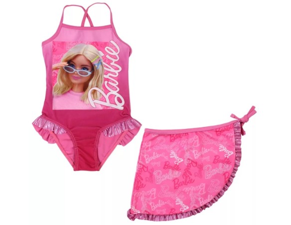 Barbie | COSTUME MARE FEMMINUCCIA INTERO BARBIE dalla 4 alla 8 anni + pareo