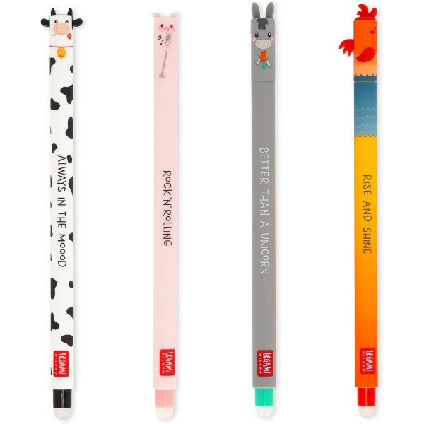 Legami - Set di 4 Penne Gel Cancellabili...
