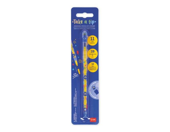 Legami - Matita Impilabile con Gomma - Take a Tip - monster