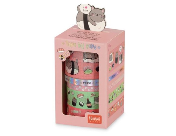 Legami - Nastri Adesivi Di Carta Tape By Tape Sushi Cats Legami