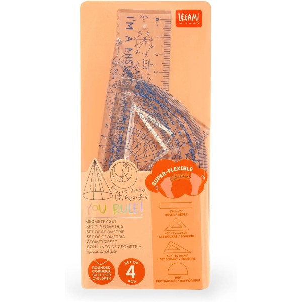 Legami - Set di Geometria, Set con Righello da...