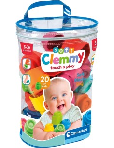 Clementoni Clemmy - 20 Mattoncini per Costruzioni, Gioco...