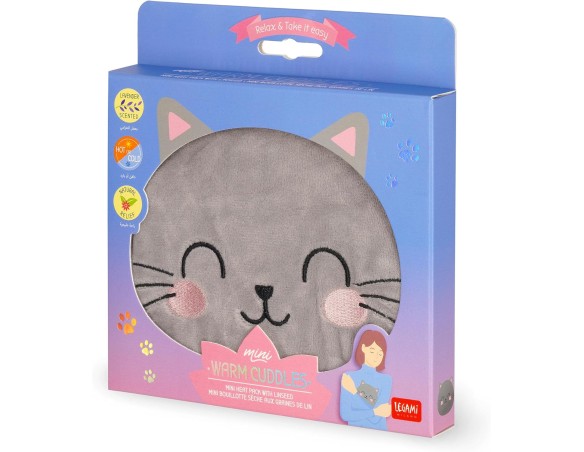 Legami - Mini Cuscino Termico con Semi di Lino, Warm Cuddles, in Semi di Lino, Profumo di Lavanda, Poliestere e Cotone, Dona Re