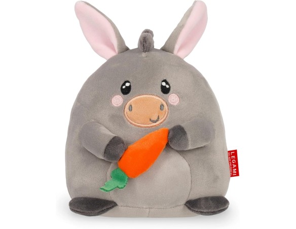 Legami - Peluche Plush Super Soft!, Tema Donkey,Asino Formato Mini, con Carta d'Identità personalizzabile, Sta in Piedi da Solo