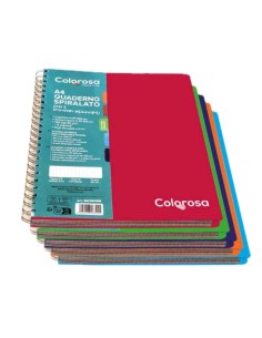 MAXI QUADERNO SPIRALATO PPL 1 RIGO O 5 MM 80 FG COLOROSA