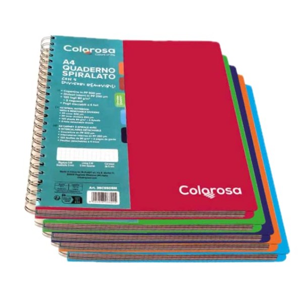 MAXI QUADERNO SPIRALATO PPL 1 RIGO O 5 MM 80 FG...