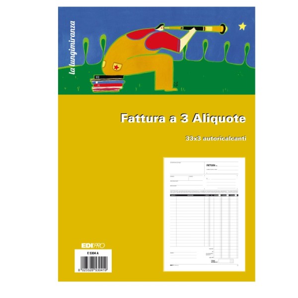 Blocco fatture 3 aliquota Iva - 50 fogli 2...