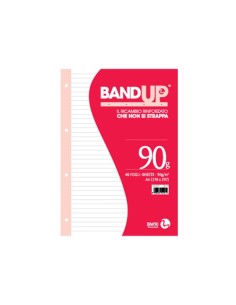 RICAMBI RINFORZATI BIANCHI A4 GR. 90 40 FOGLI BAND-UP...