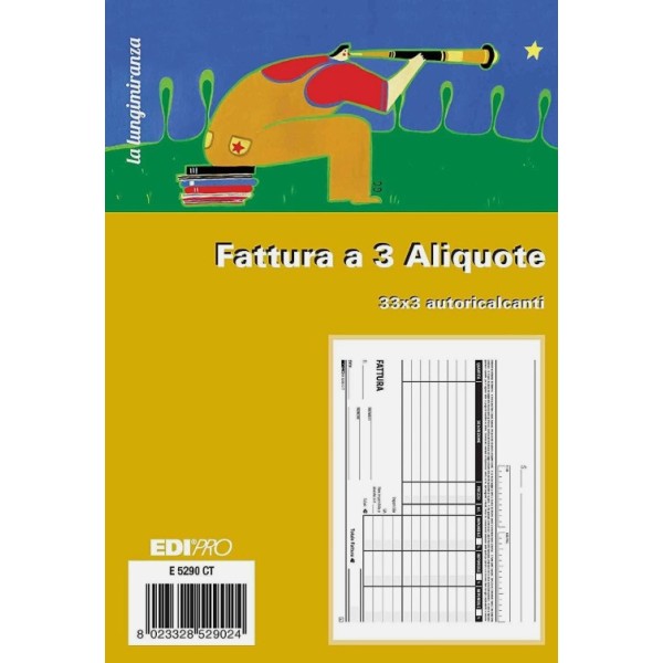 Edipro E5290Ct Blocco Fattura 3 Aliquote 33X3...