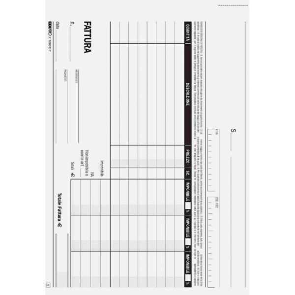 Edipro E5290Ct Blocco Fattura 3 Aliquote 33X3...