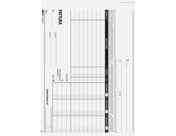 Edipro E5290Ct Blocco Fattura 3 Aliquote 33X3 Autoricalcante triplice copia
