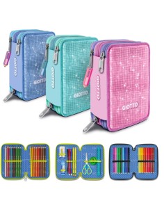 Giotto 25 Astuccio tre 3 Zip supermina Crystal