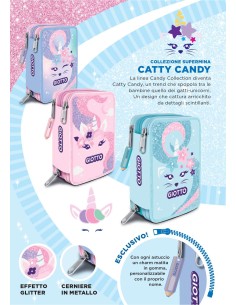 Giotto 25 Astuccio tre 3 Zip supermina Catty Candy 2