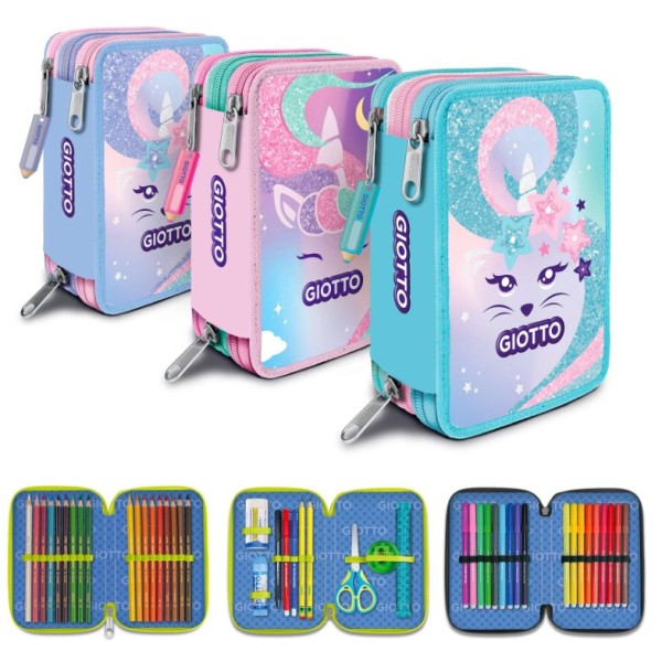 Giotto 25 Astuccio tre 3 Zip supermina Catty Candy
