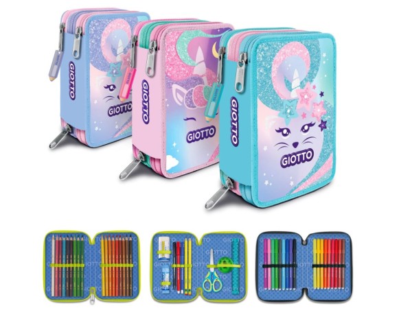 Giotto 25 Astuccio tre 3 Zip supermina Catty Candy