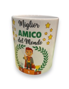 TAZZA AMICIZIA AMICI - MIGLIOR AMICO DEL MONDO ....