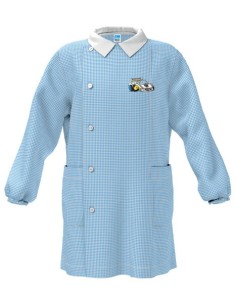 GREMBIULE SIGGI ® QUADRETTATO ASILO MASCHIETTO BAMBINO...