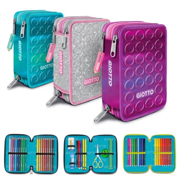 Giotto 25 Astuccio tre 3 Zip stilnovo shiny