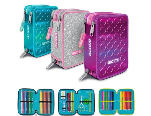 Giotto 25 Astuccio tre 3 Zip stilnovo shiny