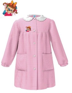 GREMBIULE SIGGI ® QUADRETTATO ASILO FEMMINUCCIA BAMBINA...
