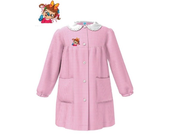 GREMBIULE SIGGI ® QUADRETTATO ASILO FEMMINUCCIA BAMBINA ROSA 4173 - BAMBINA 2,3,4,5,6,7,8 anni