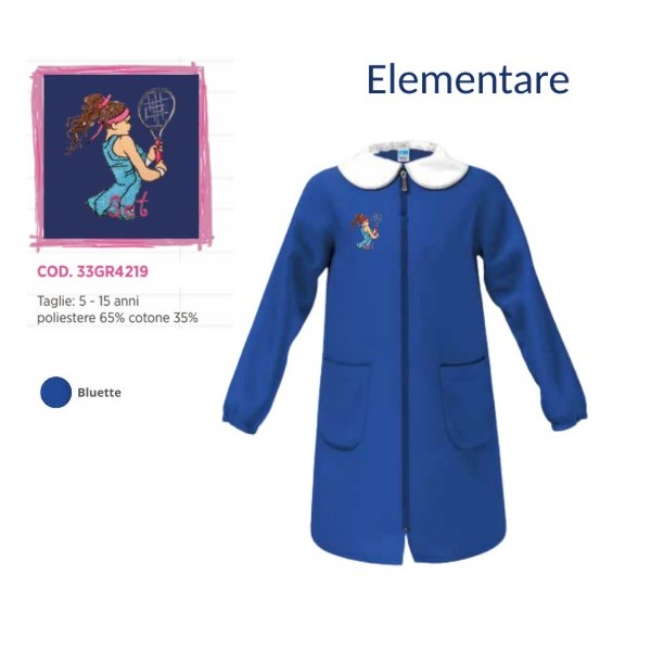 Grembiule con zip cerniera scuola elementare...