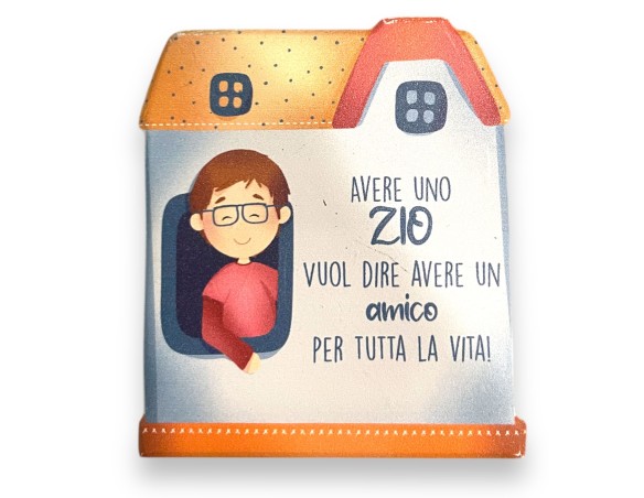 Magnete Targa avere uno zio vuol dire avere un amico per tutta la vita - 8 cm
