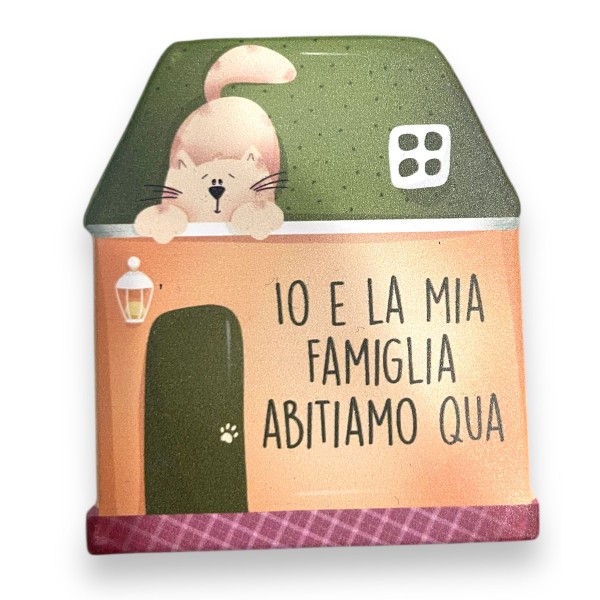 Magnete Targa io e la mia famiglia abitiamo...
