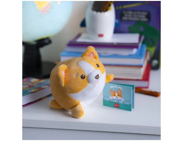 Legami - Peluche Plush Super Soft!, Tema Corgi,Volpe Formato Mini, con Carta d'Identità personalizzabile, Sta in Piedi da Solo,