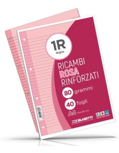 RICAMBI RINFORZATI 1 rigo rosa blasetti da 40 fogli