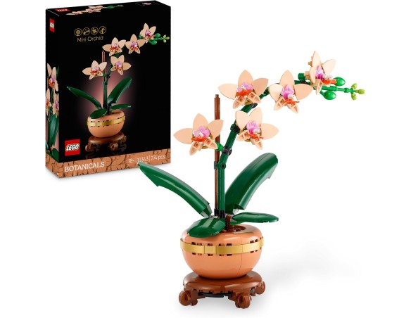LEGO Botanicals Mini-Orchidea, Set di Fiori Finti con Vaso, Bocciolo e Foglie Artificiali da Costruire, Botanical Collection pe