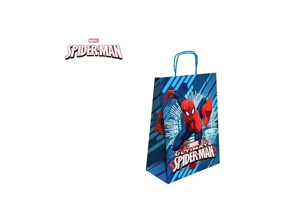 Spiderman | BUSTA REGALO CON CORDONCINO cm.24X10X32 SPIDERMAN ART.02007059