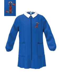 Grembiule con zip cerniera scuola elementare blu bambino...