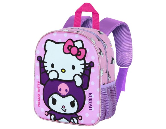 Hello Kitty e Kuromi - Zaino 3D 31cm per l'asilo o il tempo libero HELLO KITTY KUROMI
