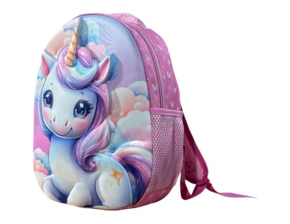 Unicorno | Zaino asilo 3d per bambini bambina Unicorno Eggy [Dimensione 35x26x10 cm]