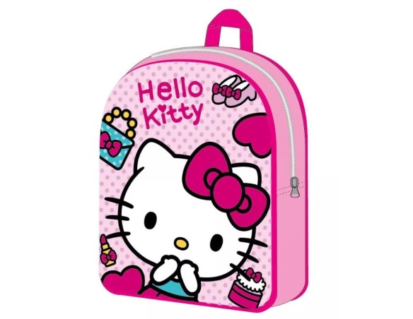 Helo Kitty | Zaino Scuola Asilo Materna Hello Kitty Zainetto Basic Rosa 30cm