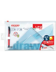 SMART PACK COPPIA SQUADRE DISEGNO CM.30 45° + 60° +...