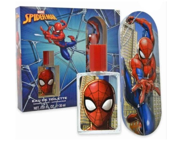 Spiderman | - Astuccio in metallo con profumo eau de toilette 30ml. spiderman