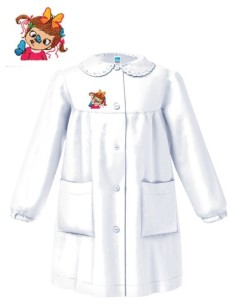 GREMBIULE SIGGI ® QUADRETTATO ASILO FEMMINUCCIA BAMBINA...